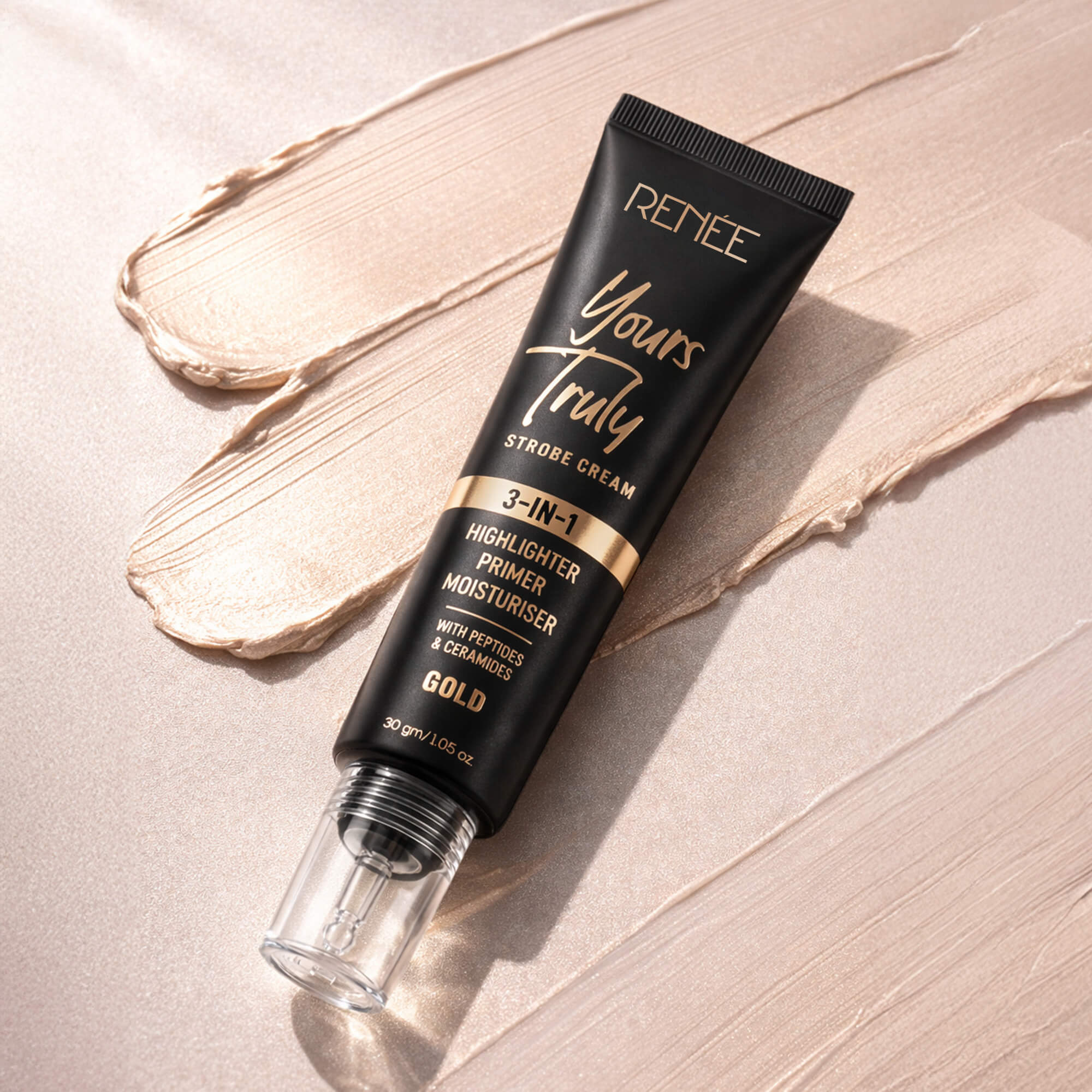 RENEE Yours Truly Strobe Cream | 3-In-1 Highlighter, Primer & Moisturiser,