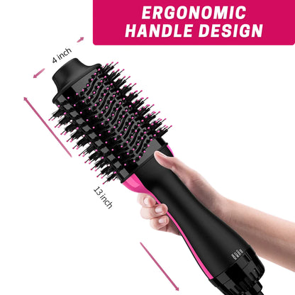 One Step Hot Air Brush – 3 in 1 Hair Dryer, Volumizer & Styler for Smooth Blowouts [Imported]