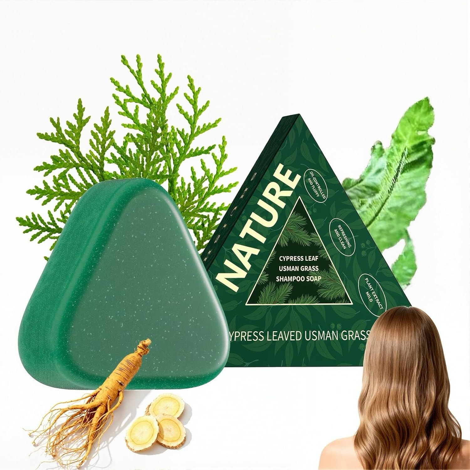 Nature Seven Beauty – Green Herb Shampoo Bar