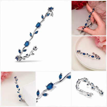 Elegant Silver Plated Tulip Bracelet for Girls/Women