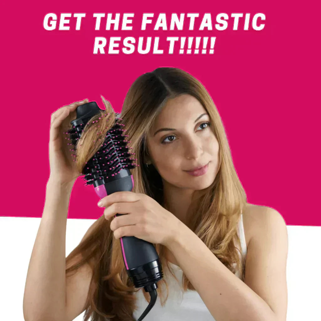 One Step Hot Air Brush – 3 in 1 Hair Dryer, Volumizer & Styler for Smooth Blowouts [Imported]